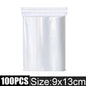 100/1000pcs Thicken Zipper Sealed Bags Clear Plastic Storage Bag for Small Jewelry Food Packing Reclosable Zippers Sealing Pouch