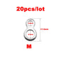 10-50Pcs Stainless Steel Fishing Solid Ring Sea Fishing Lures Connectors Jigging Ring Swivels Fishing Snap Accessory Tackle Tool