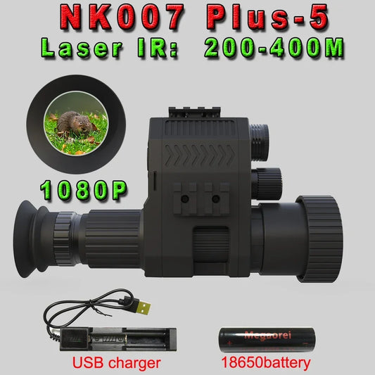 Digital Night Vision Scope Monocular 1080P 200-400M Infrared Camcorder Support Photo Video Recording with Rechargeable Battery