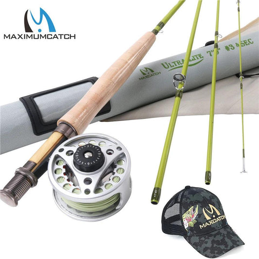 Maximumcatch 2/3WT 6/6.5/7/7.5FT Fly Rod Combo Medium-Fast Fly Fishing Rod &Fly Reel With Line Fly Fishing Outfit - Wild Frontier Gear LLC