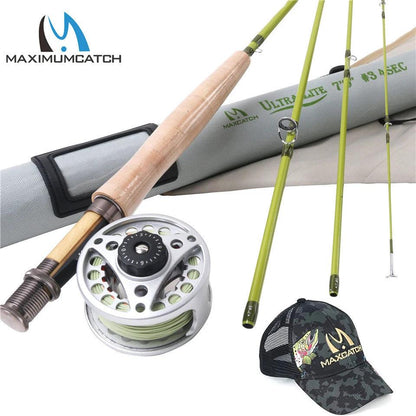 Maximumcatch 2/3WT 6/6.5/7/7.5FT Fly Rod Combo Medium-Fast Fly Fishing Rod &Fly Reel With Line Fly Fishing Outfit - Wild Frontier Gear LLC