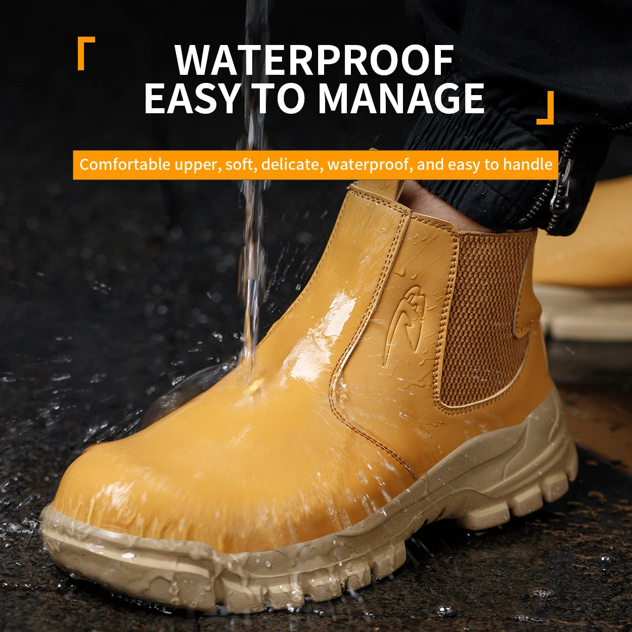Waterproof Men's Safety Work Boots Steel Toe Shoes Anti Impact And Anti-Puncture Outdoor Adventure Hiking - Wild Frontier Gear LLC