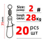 DNDYUJU 10 To 50X Fishing Swivel Snap Pin Bearing Rolling Swivel Stainless Steel Snap Fishing Connector Fishhook Lure Tools