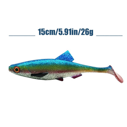 1 Pc Fishing Lures Soft T Tail 15cm/5.91in/26g Bait  Fishing Lure