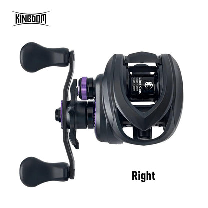 Ultra-Lightweight Kingdom Micro Pro Baitcasting Fishing Reel - 138g, 7.6:1 Gear Ratio, 4.6kg Max Drag, Carbon Construction - Wild Frontier Gear LLC