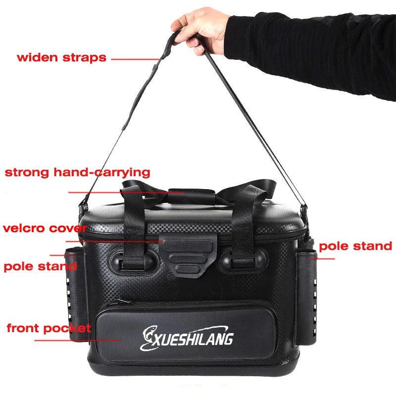 20L/28L/40L Multifunction EVA Fishing Tackle Bag Fishing Bucket Live Fish Box Outdoor Fishing Backpack with Rod Holder - Wild Frontier Gear LLC