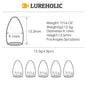 Lureholic Texas  Tungsten Sinkers Flipping Worm 1/16-2 OZ Bullet Weights Columnar 3.5-56g Bass Fishing Lures Accessories Wild Frontier Gear LLC