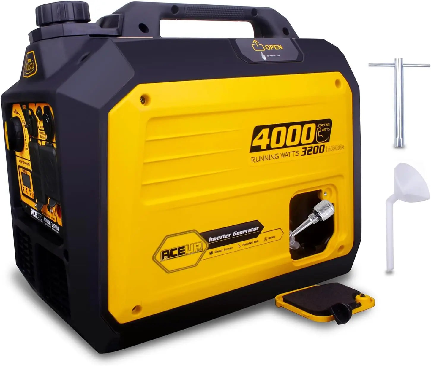 Aceup Energy 4000 Watt Portable Inverter Generator, Gas Powered Generator Quiet for Home, RV-Ready, EPA Compliant Wild Frontier Gear LLC