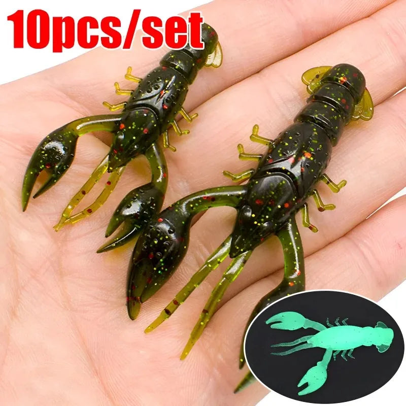 5/10/20pcs Lure Artificial Bait Shrimp Lobster Crayfish Worm Shad Eel Needfish Swimbait Jig Head Fishing Tackle Lure Accessories Wild Frontier Gear LLC