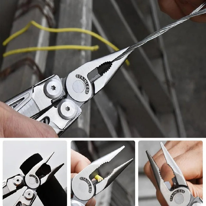 Daicamping DL12 EDC Multi Tools Multifunctional 7CR17MOV Plier Camping Gear Blade Multitools Clip Army Swiss Folding Multi Knife Wild Frontier Gear LLC