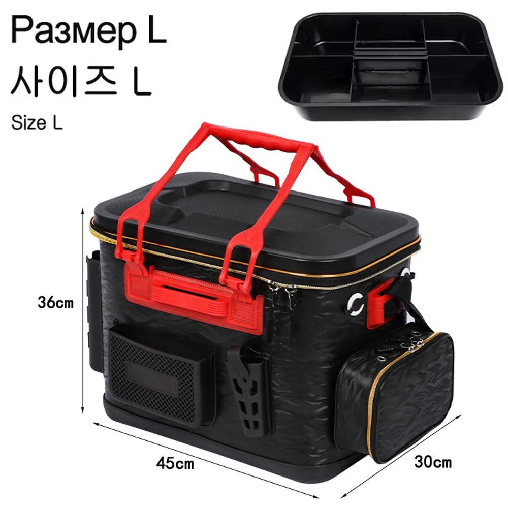 EVA Multifunction Fishing Bucket Rod Bait Reel Lure Live Fish Storage Bag Large Capacity Camping Fishing Accessories Tackle Box - Wild Frontier Gear LLC