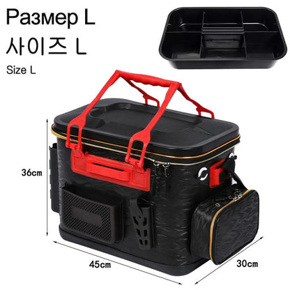 EVA Multifunction Fishing Bucket Rod Bait Reel Lure Live Fish Storage Bag Large Capacity Camping Fishing Accessories Tackle Box - Wild Frontier Gear LLC