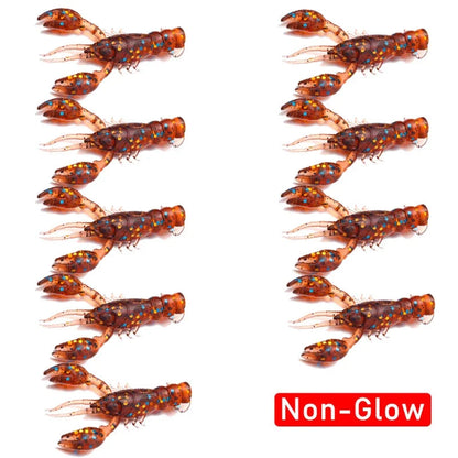 5/10/20pcs Lure Artificial Bait Shrimp Lobster Crayfish Worm Shad Eel Needfish Swimbait Jig Head Fishing Tackle Lure Accessories Wild Frontier Gear LLC