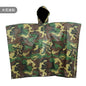 Polyester Twill Camouflage Raincoat, 3 in 1, Floor Mat, Outdoor, Hiking, Camping, Cape Style, 210T