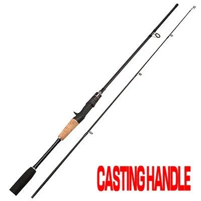 1.8M 1.65M Fishing Rod Carbon Fiber Spinning Casting Lure Pole Bait WT 8-25G Line WT 8-15LB Hard Fast Bass Fishing Rods - Wild Frontier Gear LLC
