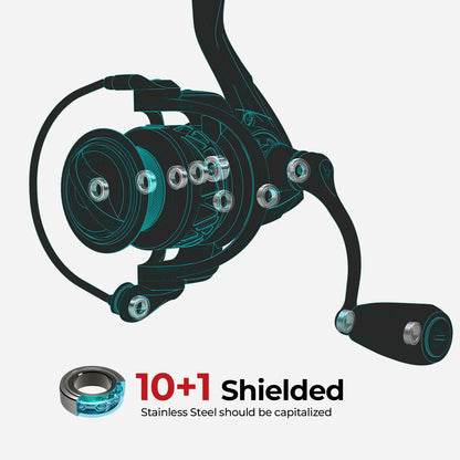 Piscifun Carbon X Spinning Reel Light to 162g 5.2:1 / 6.2:1 Gear Ratio 11 BB 1000 2000 3000 4000 Max15kg Saltwater Fishing Reel