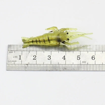 Soft Silicone Simulation Shrimp Lure With Hook Artificial Baits Fishing Lures Fishing Accessory Set 5/10/20/50/100PCS Optional