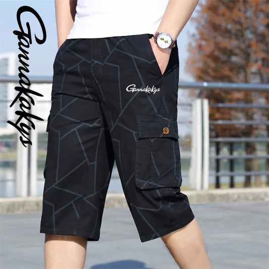 2024 Men's Summer Sports Fishing Pants Men's Hiking Breathable Multi Pocket Work Shorts Beach Running Travel Shorts - Wild Frontier Gear LLC