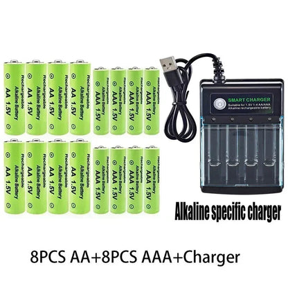 Original Rechargeable Battery 1.5V AA9800mAh+AAA8800mAh+Charger for Computer Clock Radio Video Game Digital Camera AA AAAbattery Wild Frontier Gear LLC