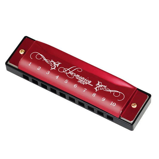 10 Hole 20 Tone Stainless Steel Cover Harmonica C Key Educational Music Harmonica for Beginners/Students/ Teaching/Friends Gift Wild Frontier Gear LLC