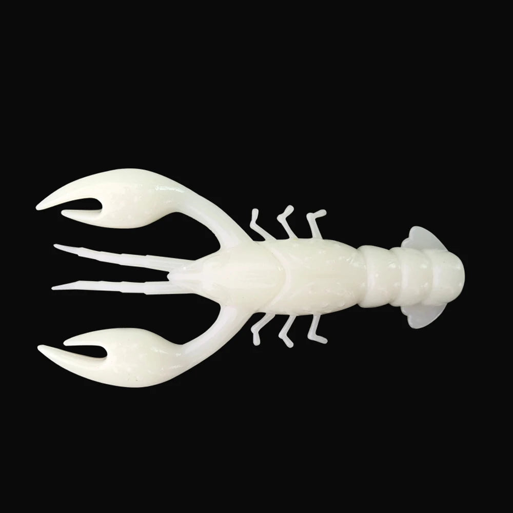Hanlin Floating 65mm 4g Crawfish Larvae Soft Silicone Bait Jigs Wobbler Worms Fishing Lures Artificial Swimbait Bass Pike Tackle Wild Frontier Gear LLC