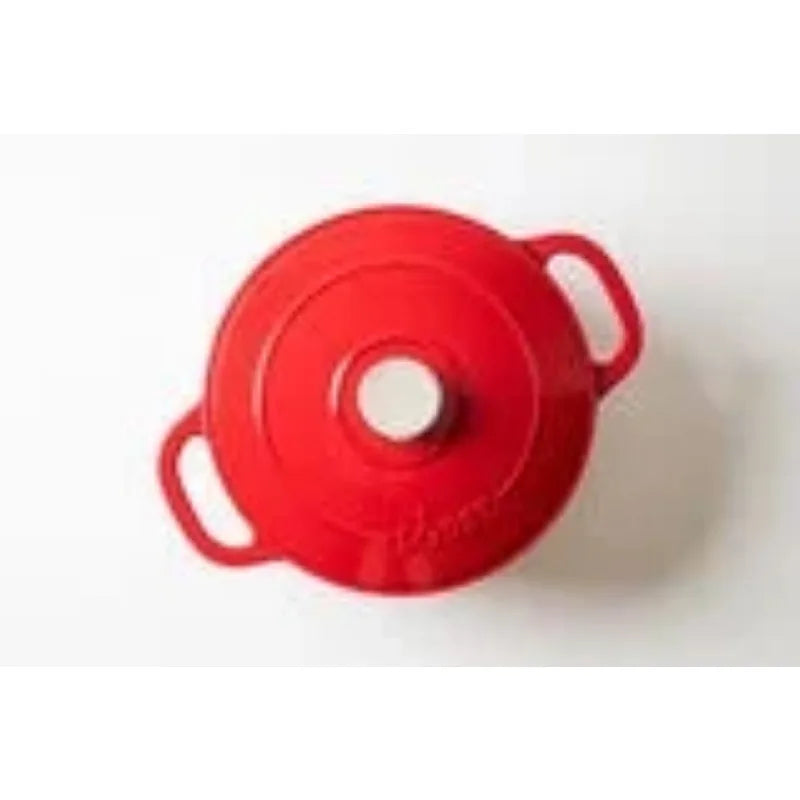 Lodge Cast Iron 5.5qt Red Enameled Dutch Oven Wild Frontier Gear LLC
