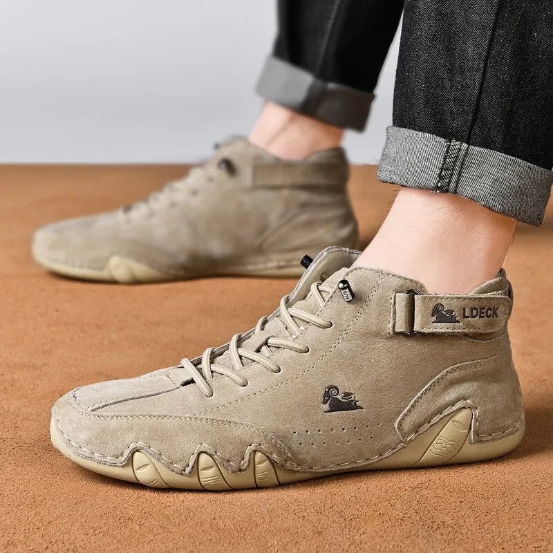 Men Boots Casual Motorcycle Winter Shoes 2023 Waterproof High Top Sneakers Luxury Footwear - Wild Frontier Gear LLC