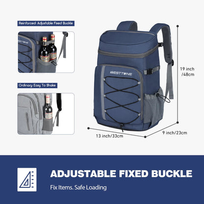WESTTUNE 35 Can Cooler Backpack Leakproof Insulated Soft Cooler Bag Camping Beach Cooler Ice Chest Backpack for Hiking Travel