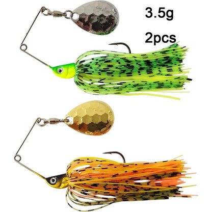 Eupheng Premium Spinner Bait Fishing Lures | Versatile Weight Options & 3D Fish Head Designs for Bass and Pike Fishing - Wild Frontier Gear LLC