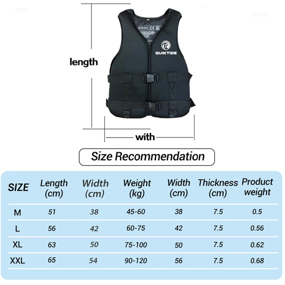 Neoprene Life Jacket for Adult Children New Water Sport Buoyancy Jacket Life Vest Swimming Boating Skiing Driving Vest Drifting - Wild Frontier Gear LLC