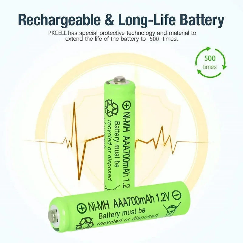 Skywolfeye 30pcs/24pcs/18pcs/12pcs/6pcs AA AAA NiMh 1.2V 700mah Rechargeable Battery Set with 6 Slot Battery Charger Wild Frontier Gear LLC