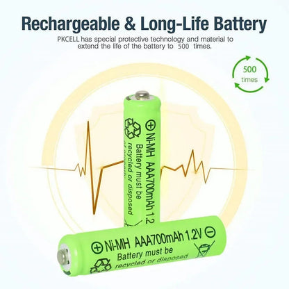 Skywolfeye 30pcs/24pcs/18pcs/12pcs/6pcs AA AAA NiMh 1.2V 700mah Rechargeable Battery Set with 6 Slot Battery Charger Wild Frontier Gear LLC