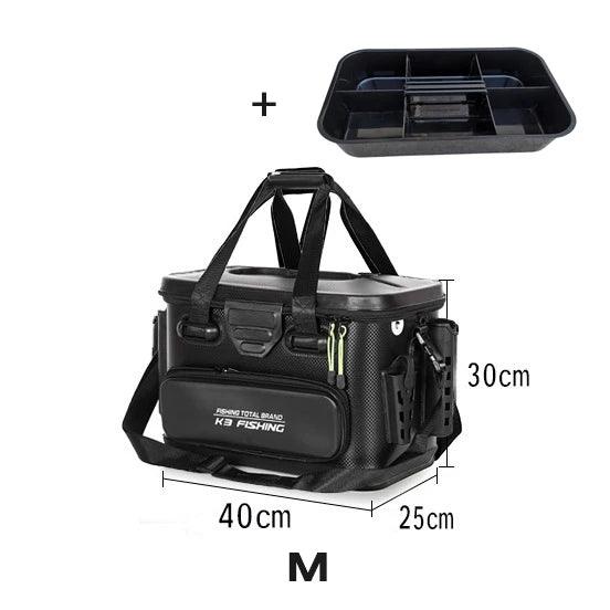 20L/28L/40L Multifunction EVA Fishing Tackle Bag Fishing Bucket Live Fish Box Outdoor Fishing Backpack with Rod Holder - Wild Frontier Gear LLC