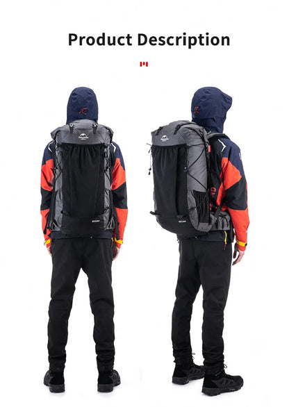 Naturehike Rock Series Outdoor Large Capacity Travel Hiking Camping Comfortable Breathable Wearable Storage Backpack Nature Hike Wild Frontier Gear LLC