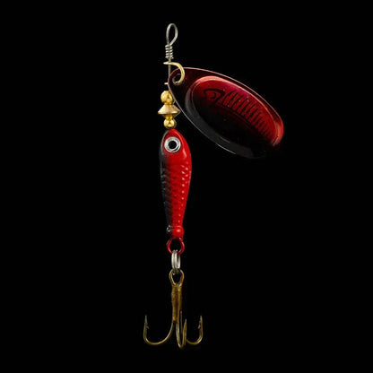 1pcs Rotating Metal Spinner Fishing Lures 9.1g 7cm Sequins Iscas Artificial Hard Baits Crap Bass Treble Hook Tackle Accessories Wild Frontier Gear LLC