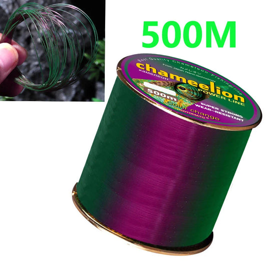 REDTOMATO 500m Color Changing Chameleon Line Fluorocarbon Coat Monofilament Nylon  Carp Wire Leader Line Fishing Equipment
