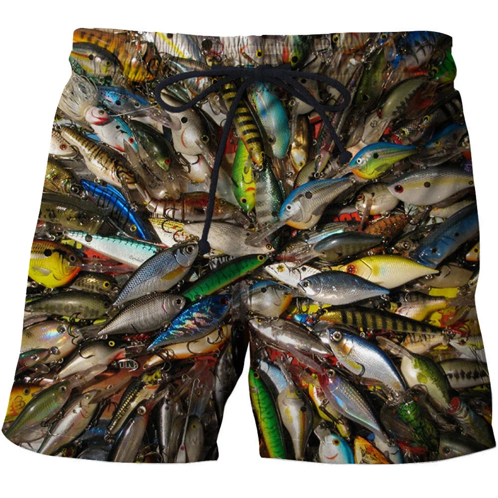 3D Print Men's Beach Style Shorts Summer Fishing Men's Universal Animal Fish Loose Shorts Men's Sports High Waist Swimsuit 2023 - Wild Frontier Gear LLC