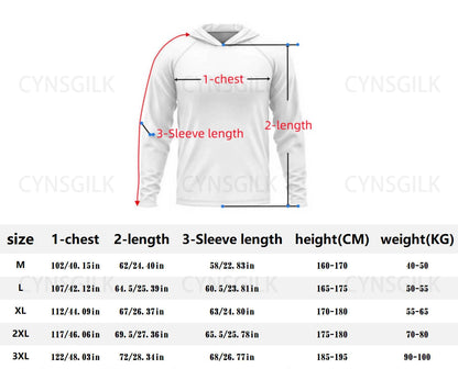New Men Long Gear Fishing Apparel Summer Outdoor Sleeve T Shirt Fish Shirt Sun Protection Breathable Hooded Angling Clothing - Wild Frontier Gear LLC