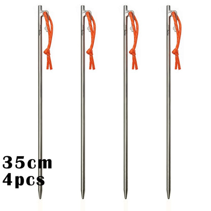 TiTo Titanium Alloy Tent Pegs Outdoor Camping Tent Nail Anti-bending Heavy Duty Canopy Titanium Tent Stake 20/24/30/35/40cm Wild Frontier Gear LLC