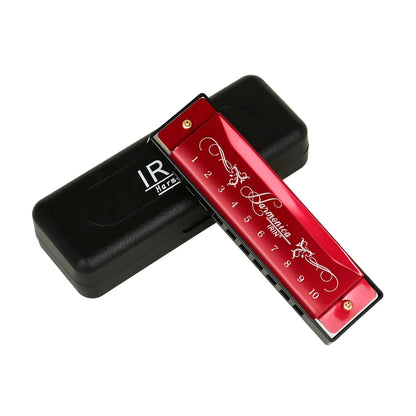 IRIN 10 Hole 20 Tone Harmonica Colorful C Key Harmonica Woodwind Instrument Suitable for Beginners Teaching Playing Gift Wild Frontier Gear LLC