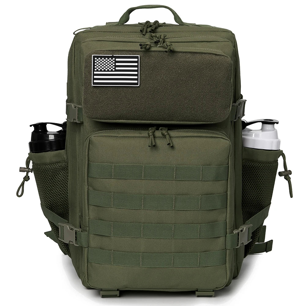 45L Molle Tactical Backpack Bag Hunting MOLLE Backpack GYM For Men EDC Outdoor Hiking Survival Rucksack Witch Bottle Holder