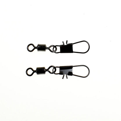 50pcs Fishing Swivels Interlock Snap Pin Ball Bearing Swivel Rolling Solid Rings Connector