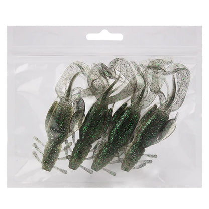WEIHE 4pcs Beard Shrimp Soft Lure 10cm 10g Fishing Artificial Bait Soft Fishing Lure Simulation Lifelike Prawn Soft Shrimp Bait Wild Frontier Gear LLC