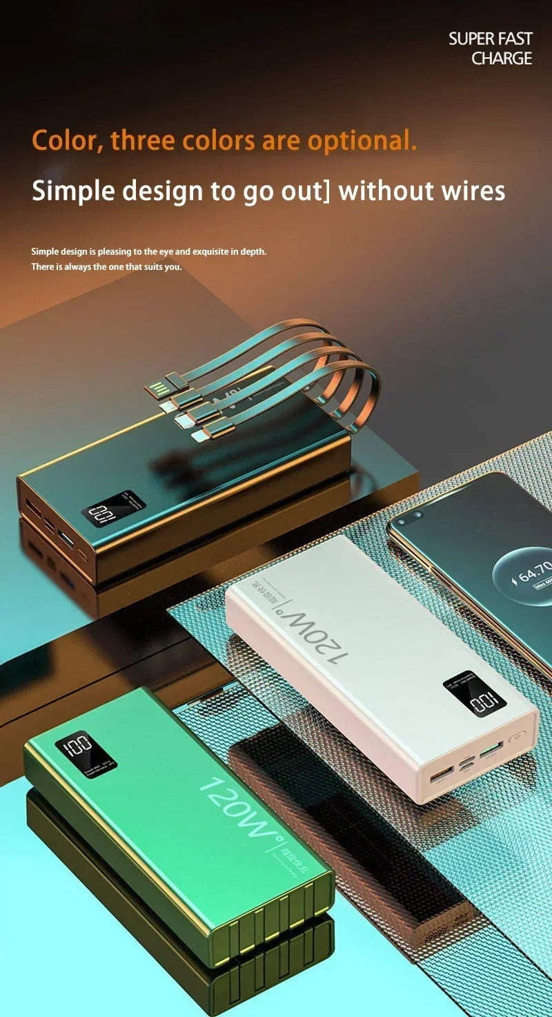 Xiaomi 50000mAh High Capacity Power Bank 4 in 1 120W Fast Charging Powerbank Portable Battery Charger For iPhone Samsung Huawei Wild Frontier Gear LLC