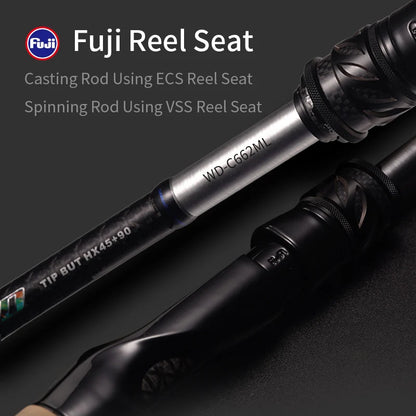 PURELURE WILD All-Fuji SIC Rings and a Choice of EX F/F Action Blanks That Targets Larger Predator Fish Like Pike,Black Bass Rod