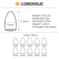 Lureholic Texas  Tungsten Sinkers Flipping Worm 1/16-2 OZ Bullet Weights Columnar 3.5-56g Bass Fishing Lures Accessories Wild Frontier Gear LLC