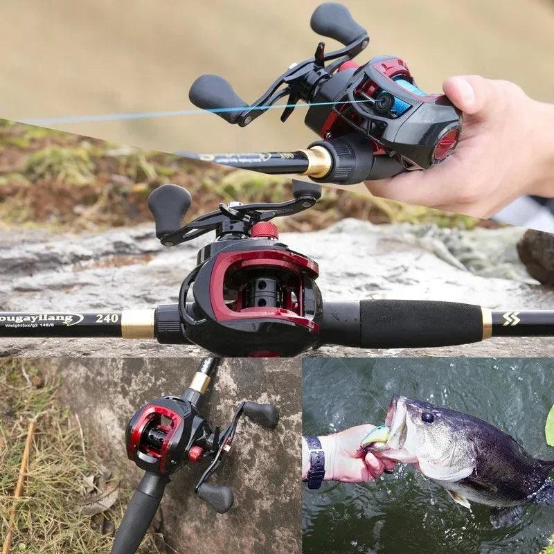 Sougayilang Casting Fishing Rod Combo Telescopic Kit - Wild Frontier Gear LLC