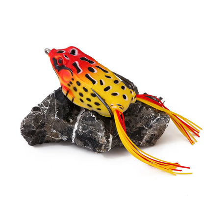 1 Pcs 5G 8.5G 13G 17.5G Frog Lure Soft Tube Bait Plastic Fishing Lure with Fishing Hooks Top Water Ray Frog Artificial 3D Eyes