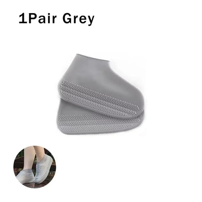 1Pair Waterproof Non-slip Silicone Shoe High Elastic Wear-resistant Men Rain Boots for Outdoor Rainy Day Reusable Shoe Cover - Wild Frontier Gear LLC