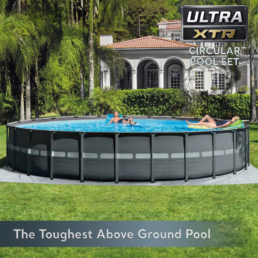 Ultra XTR Deluxe Above Ground Swimming Pool Set, Includes Cartridge Sand Filter Pump, SuperTough Puncture Resistant Wild Frontier Gear LLC